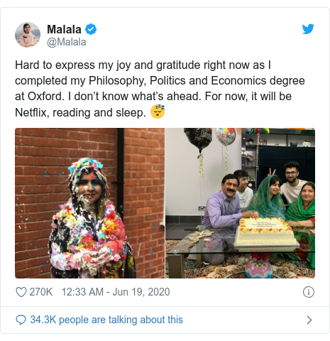 Malala Yousafzai Completes Oxford University Exams Bbc News