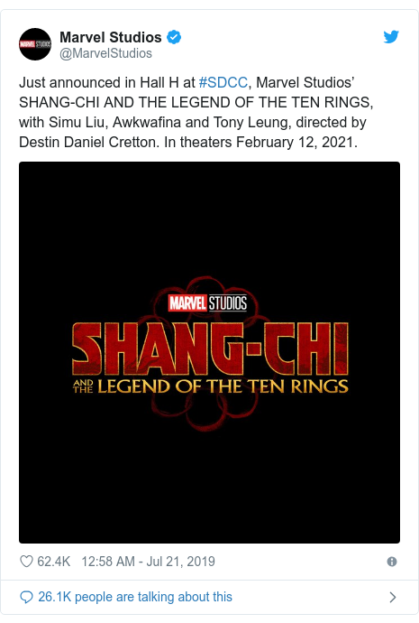 Comic Con Marvel Reveals Blade Shang Chi And Female Thor Bbc News