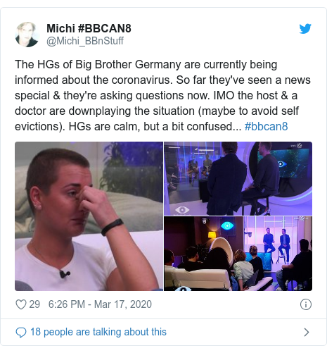 Coronavirus German Big Brother Cast Told About Pandemic Live On