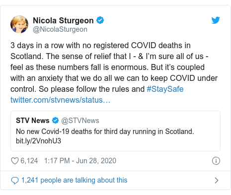 Coronavirus No New Covid Deaths In Scotland For Third Consecutive Day Bbc News