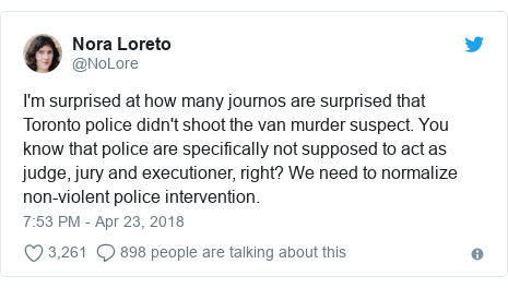 Toronto Van Attack Calm Actions Of Police Stun Us Bbc News