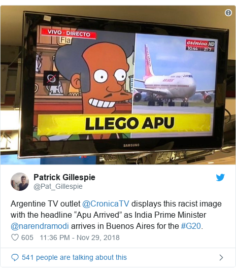 Modi S Arrival At The G20 Summit Announced With Apu Meme Bbc News