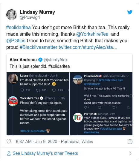 Pg And Yorkshire Tea Tell Black Lives Matter Critics Don T Buy