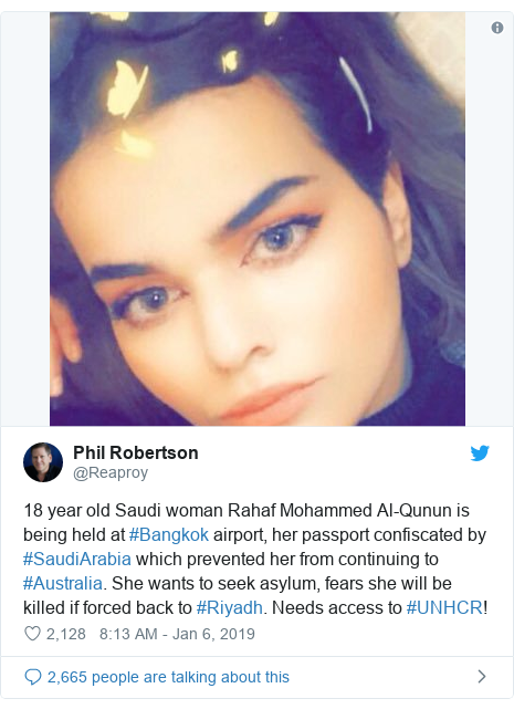 Rahaf Al Qunun Unpicking The Tweets That May Have Saved Her Life Bbc News