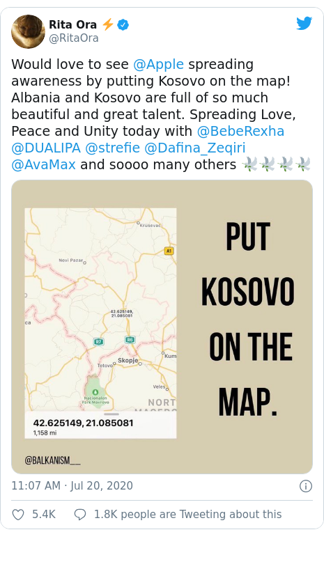 Dua Lipa Sparks Controversy With Greater Albania Map Tweet Bbc