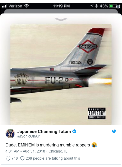 Eminem Drops Surprise Album Kamikaze Bbc News