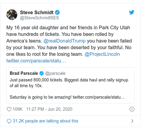 Donald Trump Re Election Team Denies Tiktok Teens Behind Low Rally Turnout Bbc News