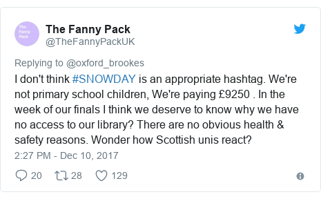 Oxford Brookes University Criticised For Snowday Bbc News