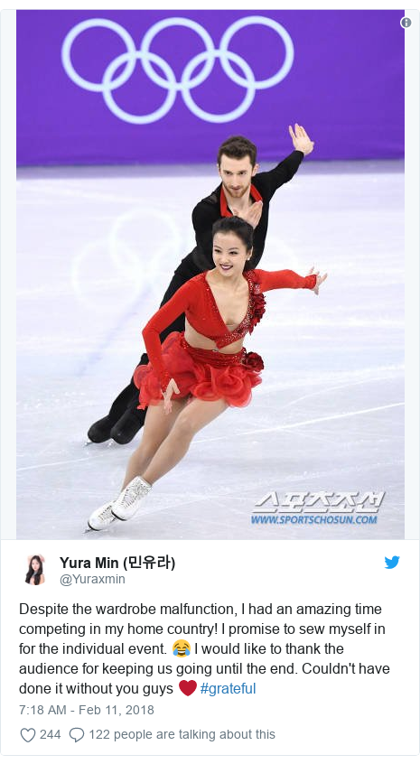 Winter Olympics South Korean Skater Suffers Wardrobe Malfunction