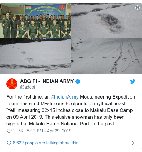 Yeti Footprints Indian Army Mocked Over Claim Bbc News