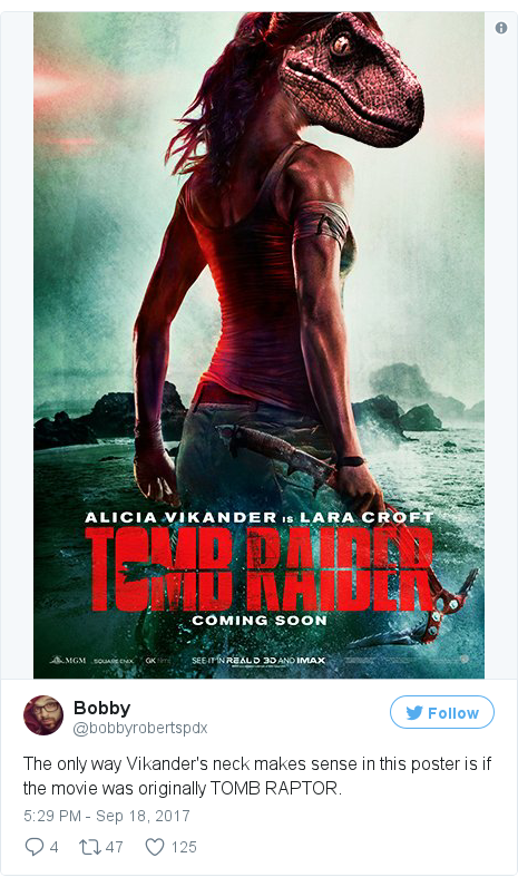 Tomb Raider Poster Gets It In The Neck Bbc News