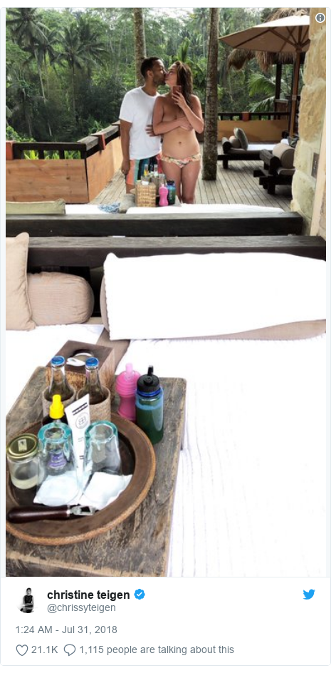 Chrissy Teigen Shows Mom Bod And Says She S Super Insecure Bbc News