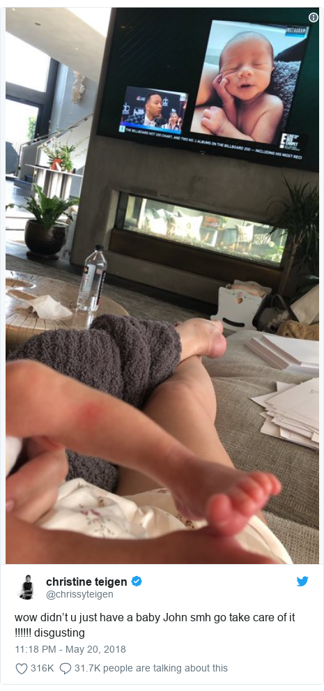 Billboard Awards 2018 Chrissy Teigen Teases John Legend For Attending Bbc News