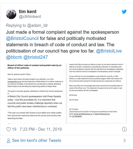 Bristol Mayor Criticised For Remarks About Reporter Bbc News