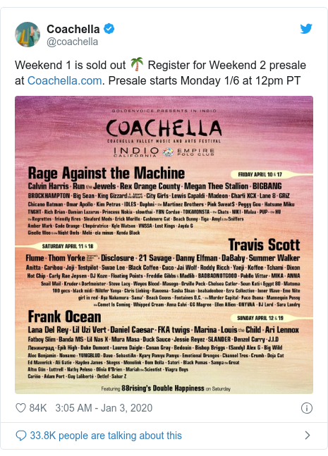 Coachella festival 2020