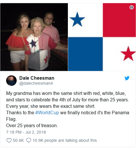 Us Grandma Wears Panama Flag On 4 July For 25 Years Bbc News