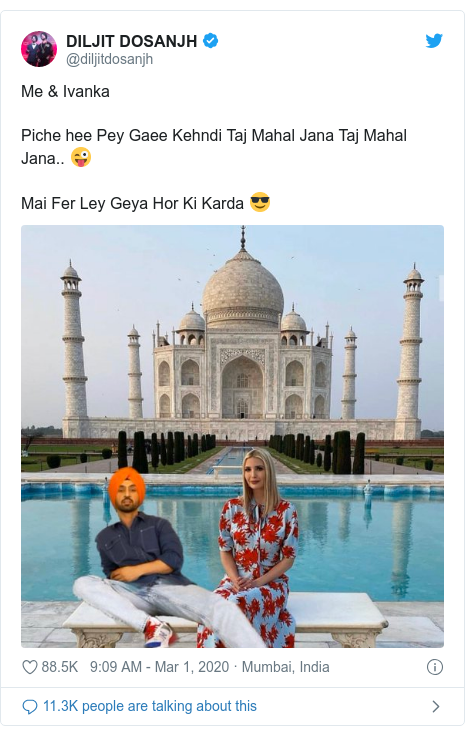 Ivanka Trump Responds To Taj Meme By Indian Singer Bbc News