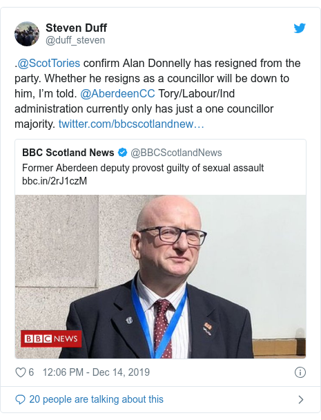 Sex Assault Aberdeen Councillor Resigns From Conservatives Bbc News