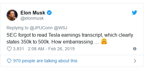 Elon Musk Tesla Tweet Sec