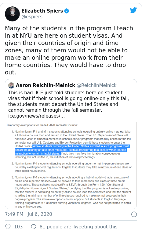 Coronavirus Anger Over Us Decision On Foreign Students Visas Bbc News