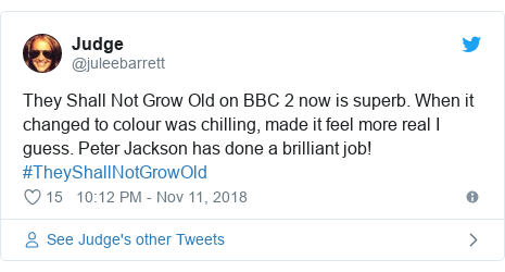 They Shall Not Grow Old Brought The War To Life For Us Bbc News