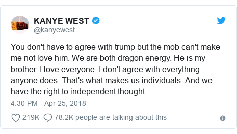 Trump Thanks Kanye West For Twitter Compliments Bbc News