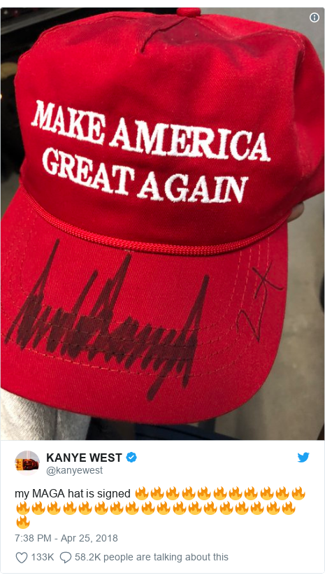 Trump Thanks Kanye West For Twitter Compliments Bbc News