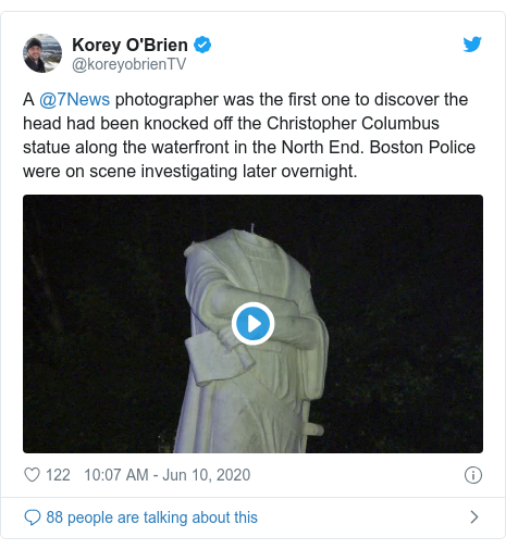 Confederate And Columbus Statues Toppled By Us Protesters Bbc News
