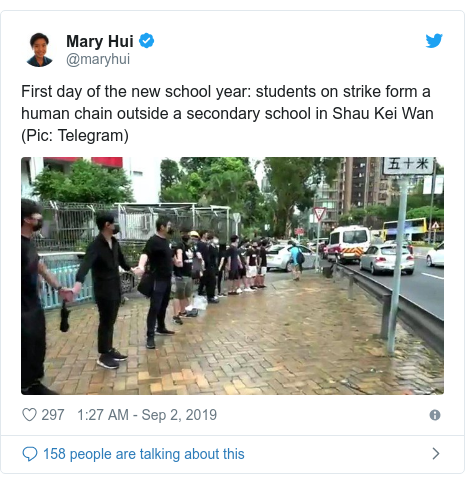 Hong Kong Protests Students Boycott Class On First Day Back Bbc News