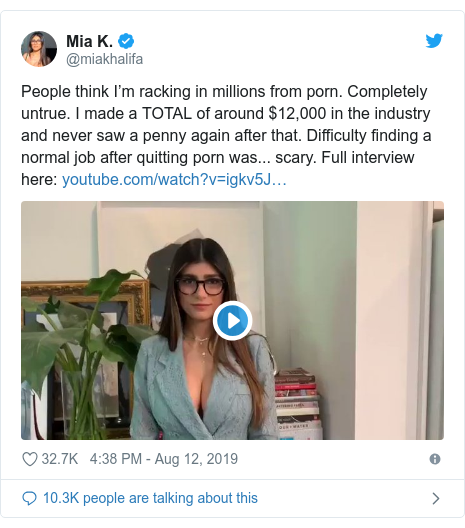Small Girl Sex Porn - Mia Khalifa: Porn contracts 'prey on vulnerable girls' - BBC ...