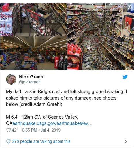 Southern California Shaken By 6 4 Magnitude Earthquake Bbc News