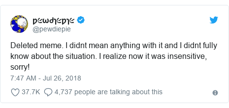Pewdiepie Sorry For Meme Mocking Demi Lovato Bbc News