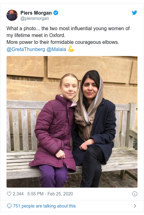Greta Thunberg Meets Malala Yousafzai At Oxford University Bbc News
