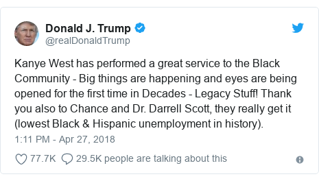 Chance The Rapper Clarifies Tweets About Kanye And Trump Bbc News