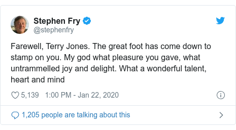Terry Jones Monty Python Stars Pay Tribute To Comedy Great Bbc News