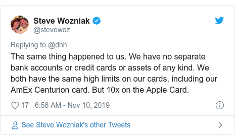 Apple S Sexist Credit Card Investigated By Us Regulator Bbc News