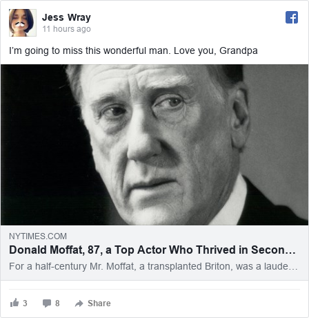 Donald Moffat Veteran Film And Theatre Character Actor Dies At 87 Bbc News