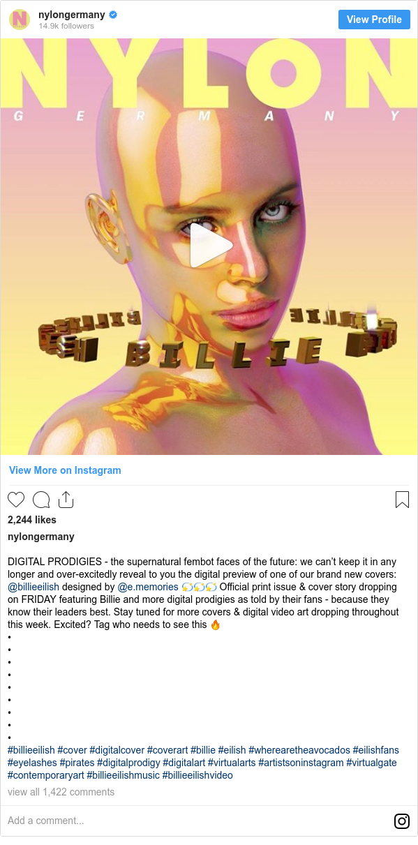 Billie Eilish Offended By Cyborg Magazine Cover Bbc News