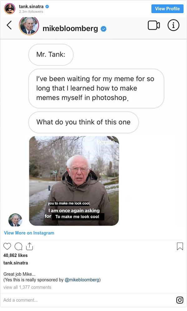 Mike Bloomberg Campaign Pays Influencers For Memes Bbc News