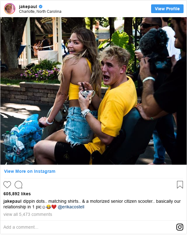 Youtubers Jake Paul And Erika Costell Break Up Bbc News