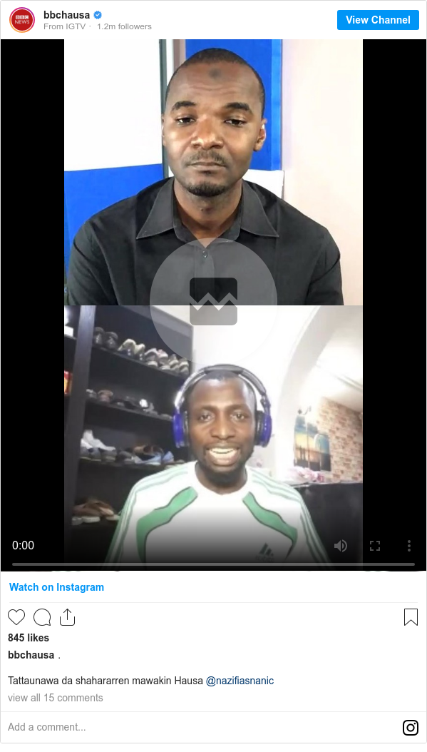 Instagram wallafa daga bbchausa: Tattaunawa da shahararren mawakin Hausa @nazifiasnanic