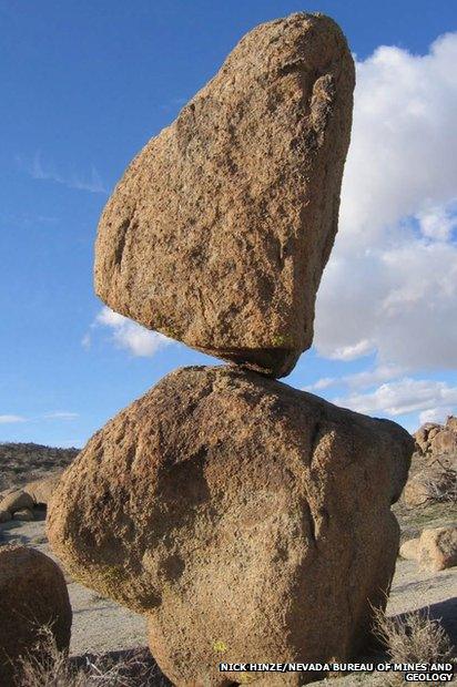 balancing rock in Nevada