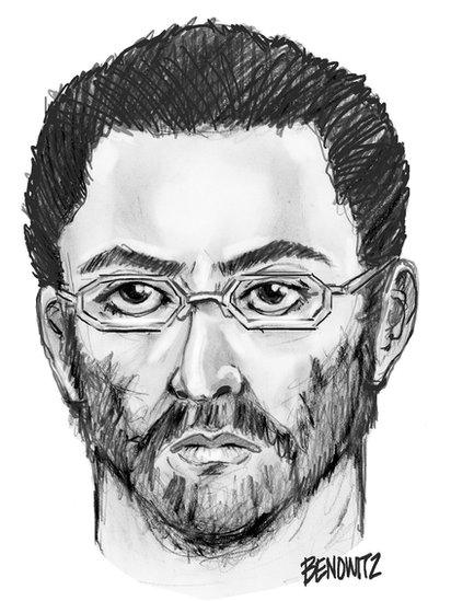 Police sketch of the suspect in the Queens shooting (14 August)