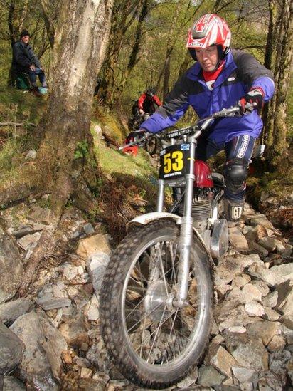 Davy Morewood on a motorbike