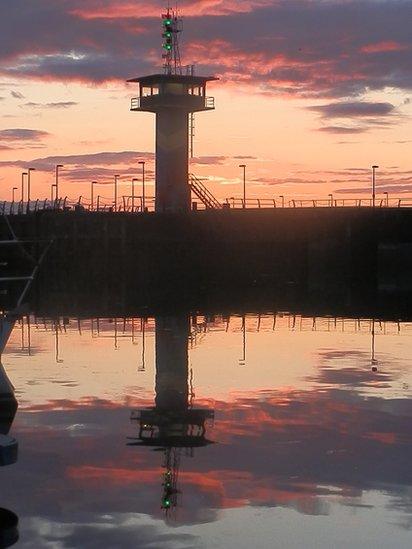 Control tower at Ardrossan harbour