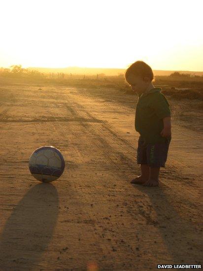 Child with football