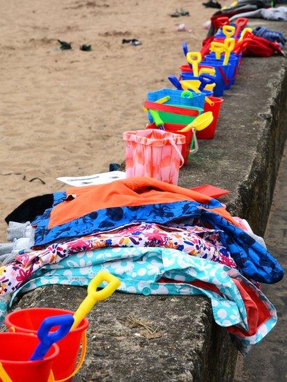 Buckets and spades at the beach