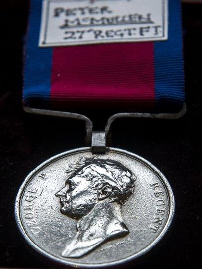 Private Peter McMullen's Battle of Waterloo medal