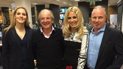 Louise Mensch, Charlie Falconer, Pixie Lott and Grant Woods