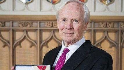 David Laing collecting his CBE at Windsor Castle